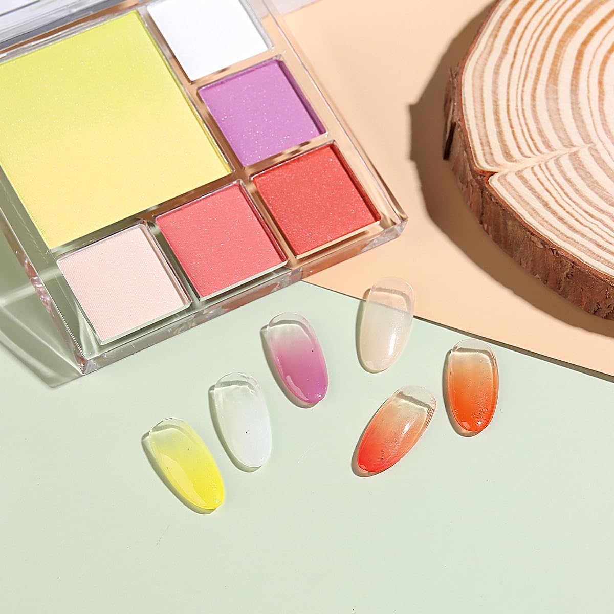 7 Colors Solid Fluorescent Neon Pigment Powder Set Gradient Iridescent Rainbow Palette Glitter Rubbing Dust for Gel Polish Nail Art Decorations