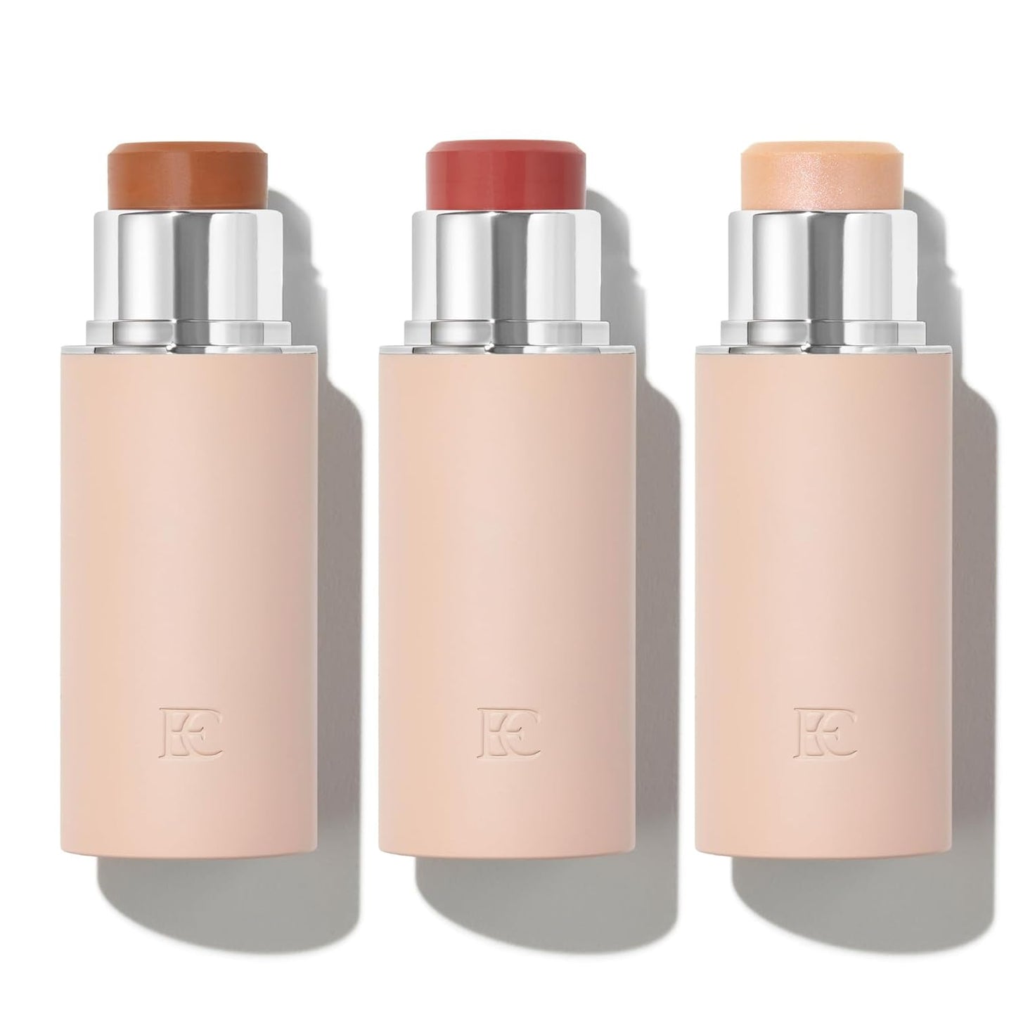 EarthsCure Glow Trio - 3 Piece Set. Contains a Bronzer, Blush, and Highlighter. Buildable Cream Sticks For a Luminous, Natural, and Youthful Look