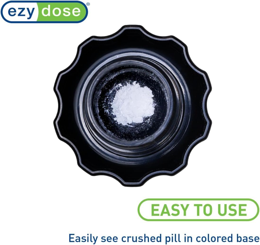 EZY DOSE Crush Pill, Vitamins, Tablets Crusher and Grinder, Storage Compartment, Assorted Colors, Small