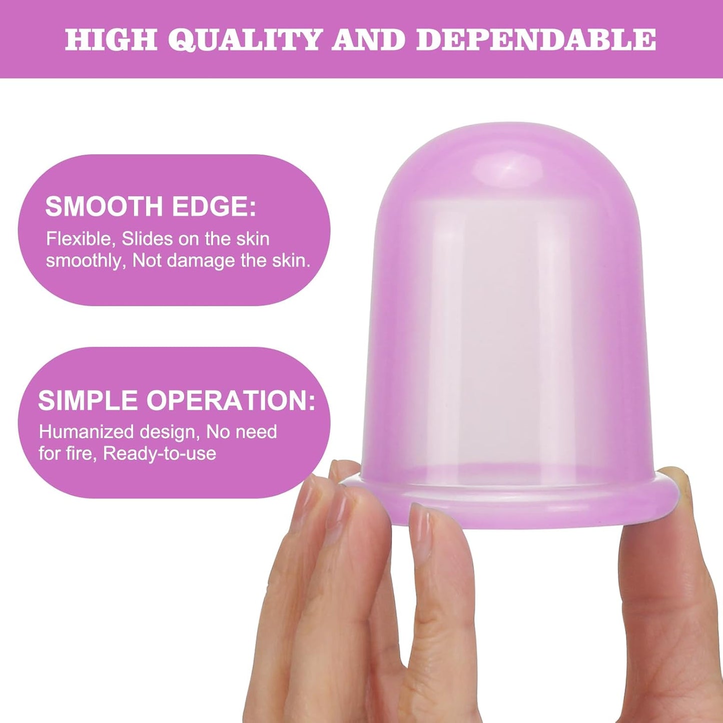 Silicone Cupping Therapy Set - Cupping Kit for Massage Therapy - Cellulite Remover Cupping Set - Anti Cellulite Cup Massager, Vacuum Suction Massage Cups for Cellulite Reduction