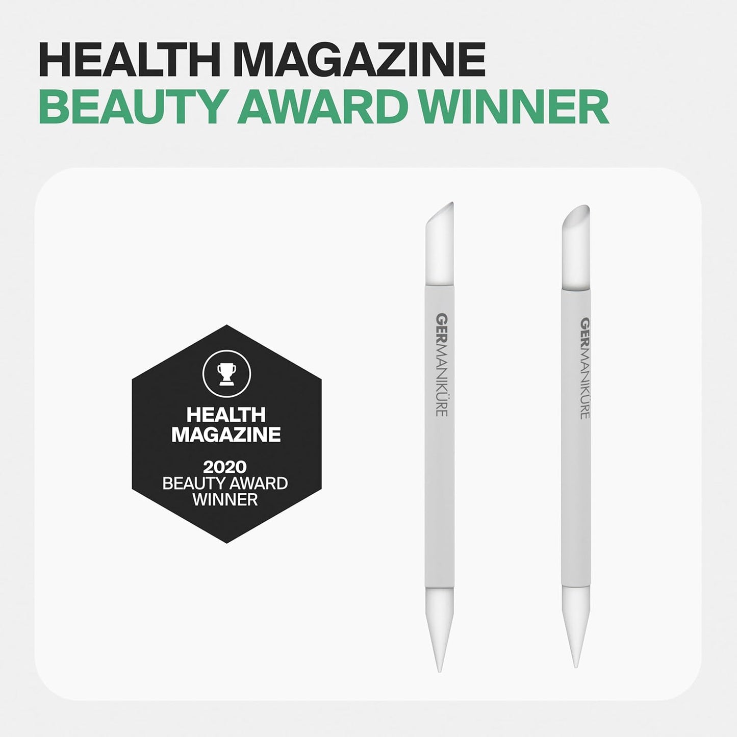 GERMANIKURE Clear Glass Cuticle Stick in Leather Sleeve - Ethically Made in Czech Republic - Cuticle Pusher & Remover, Callous & Dry Skin Fingertip File, Nail Shaper