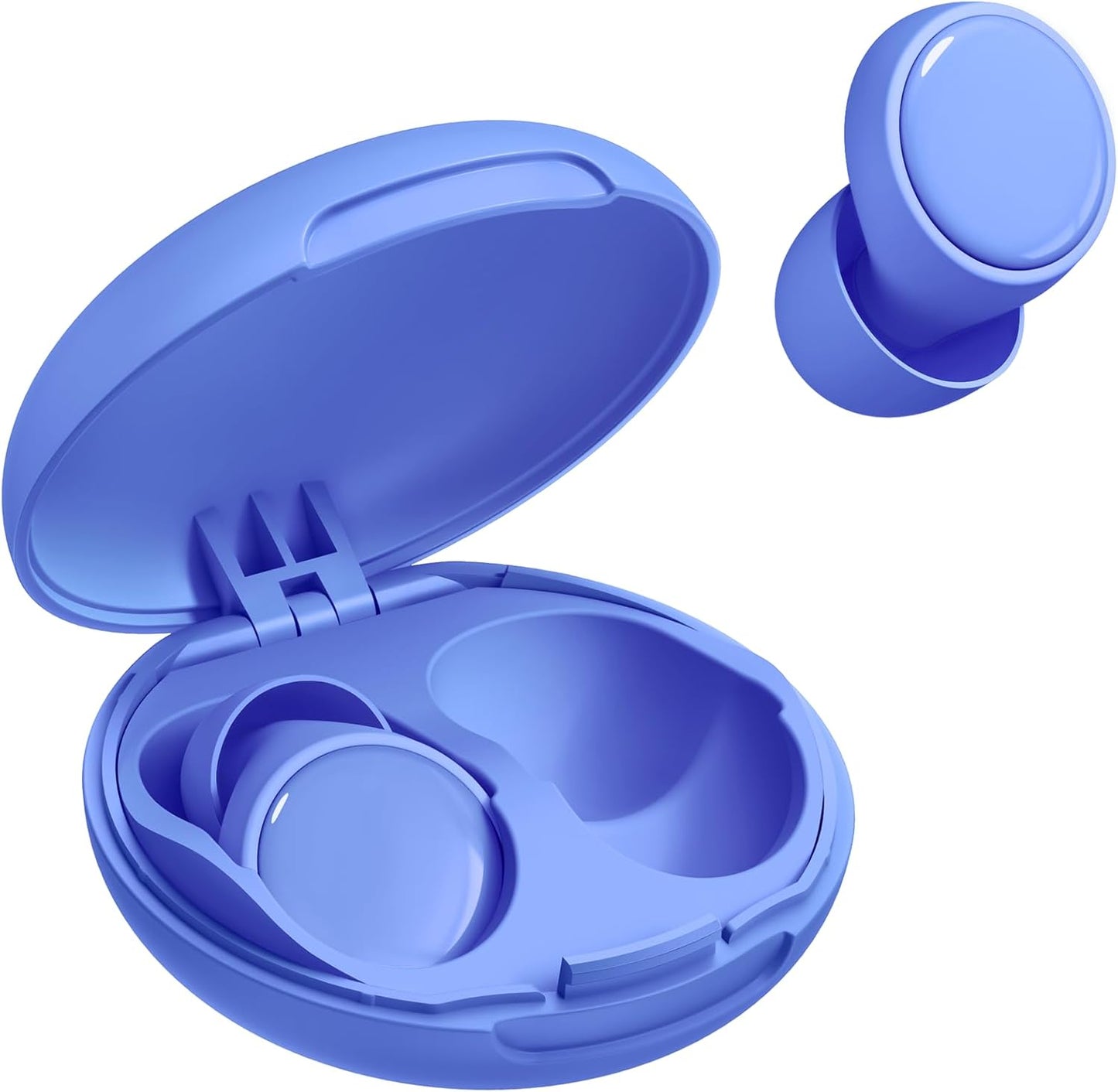 Ear Plugs for Sleeping 45dB Noise Cancelling Ear Plugs for Concerts, Focus, Travel, Work Silicone Hearing Protection Earplugs with 8 Tips (XS-L) Reusable Noise Reduction Ear Plug for Snoring Blue