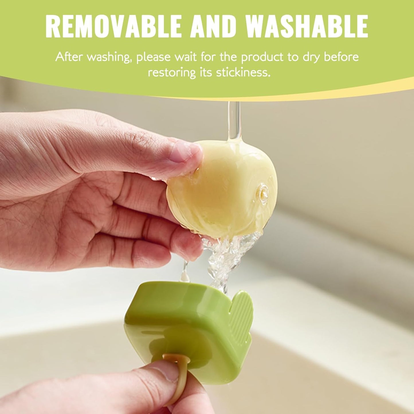 Reusable Lint Roller Mini, Washable Sticky Roller for Travel & Clothes & Furniture & Purse, Portable Pet Hair Lint Remover Ball for Dog Cat Fur (Green)