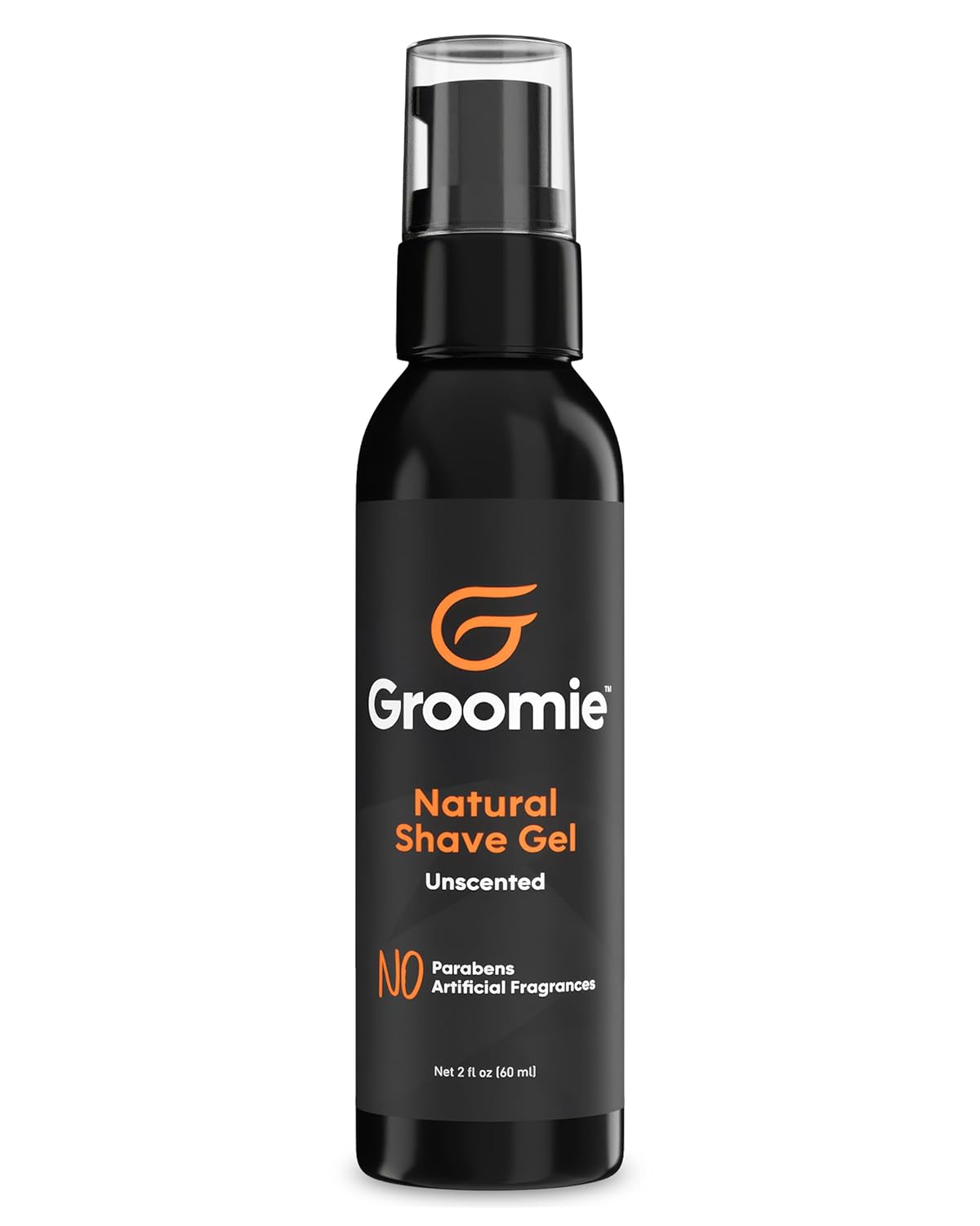 Groomie Natural Shave Gel - Aftershave Gel for Delicate Skin, Unscented Elegance for Silky-smooth Outcomes. For All Genders, Hydrate, Elevate Your Shaving Routine with Comfort, 60ml