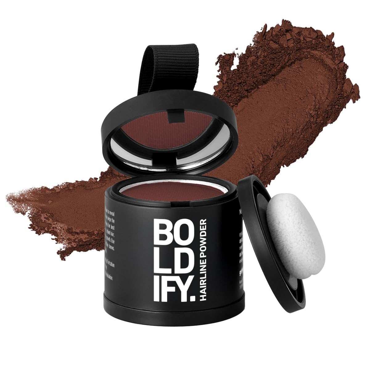 BOLDIFY Hairline Powder (LARGE, 10g) - Root Touch Up Hair Color for Gray Coverage - Bald Spot Concealing Hair Powder for Women & Men - 48-Hour Stain-Proof - Auburn
