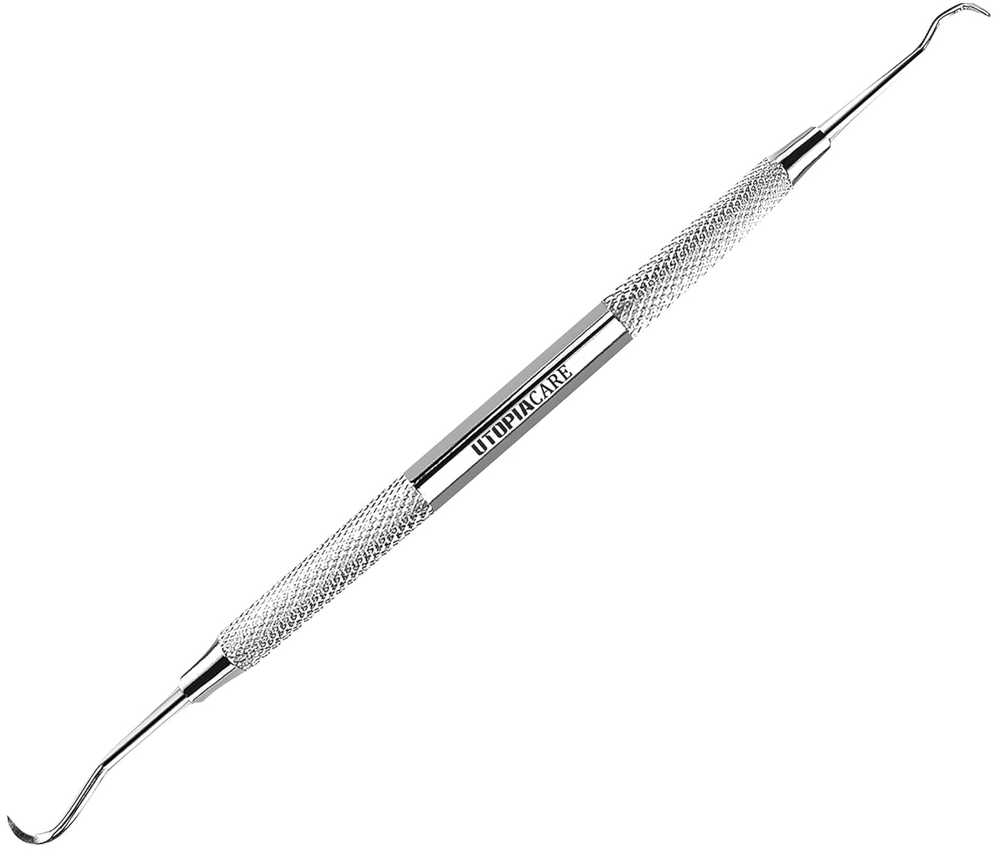 Utopia Care Professional Dental Tartar Scraper Tool, Dental Pick, 6 Inch Double Ended Tartar Remover for Teeth, Plaque Remover, Tooth Scraper, Silver, 1 Piece
