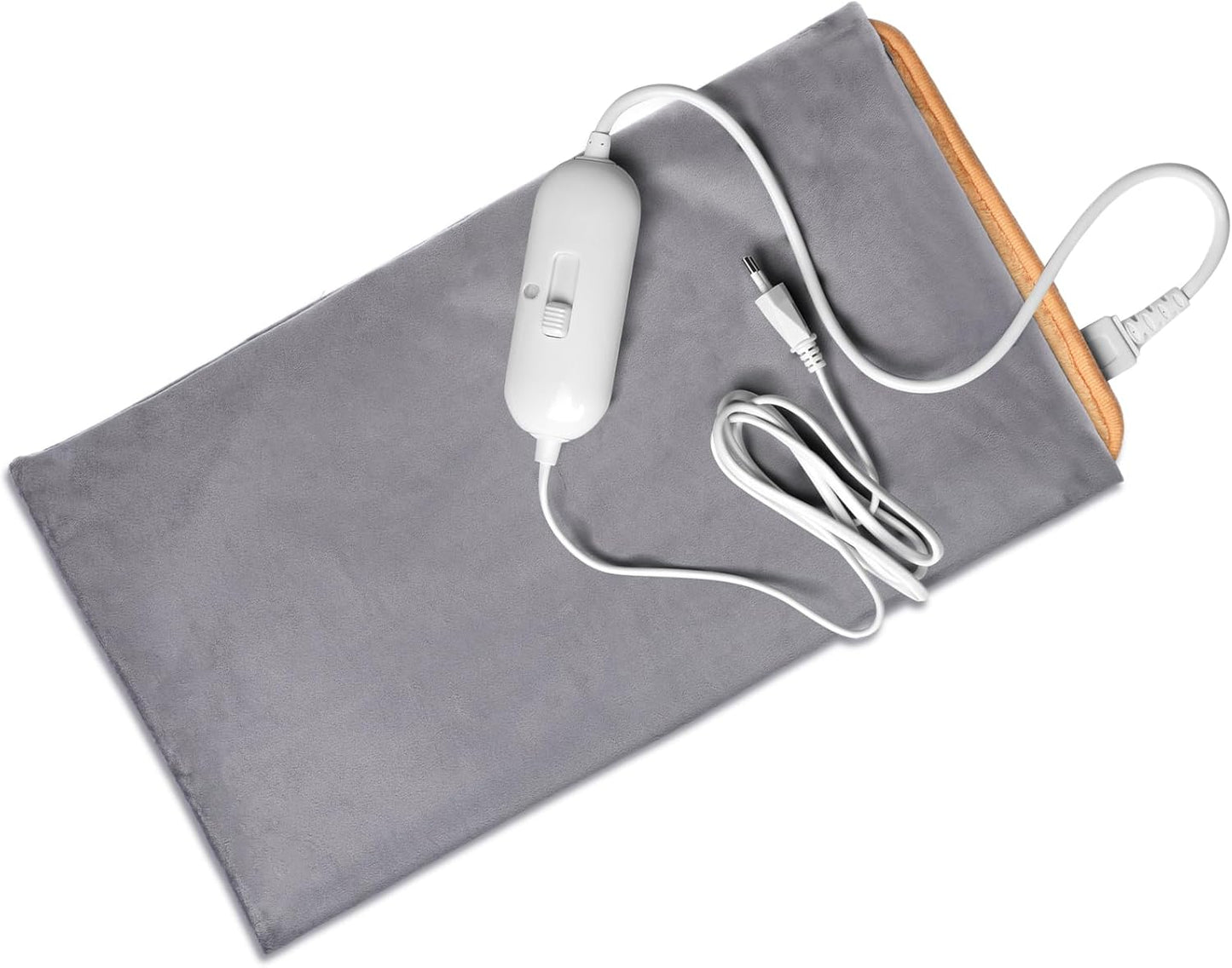 Mixweer Flannel Heating Pad Replacement Cover Soft Flannel Replacement Cover for Heating Pad or Pillow(Grey,12 x 24 Inches)