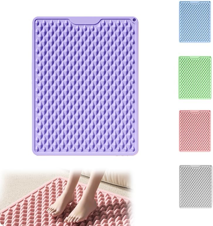 LmlJoo Silicone Cushion Portable Foot Reflexology Pad Foldable Foot Massage Mat Pressure Point Massage Mat Anti-Fatigue Standing Desk Standing Pad Relieves Foot Pain