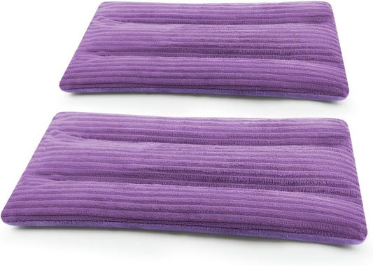Microwave Heating Pad 6 x 12 Heating Pad Mini Microwave, Microwave Bean Bag Heating Pad for Neck and Shoulders, Moist Heat Pack Pillow Warm Compress for Knee, Joints, Wrist (Purple) - 2 Pack