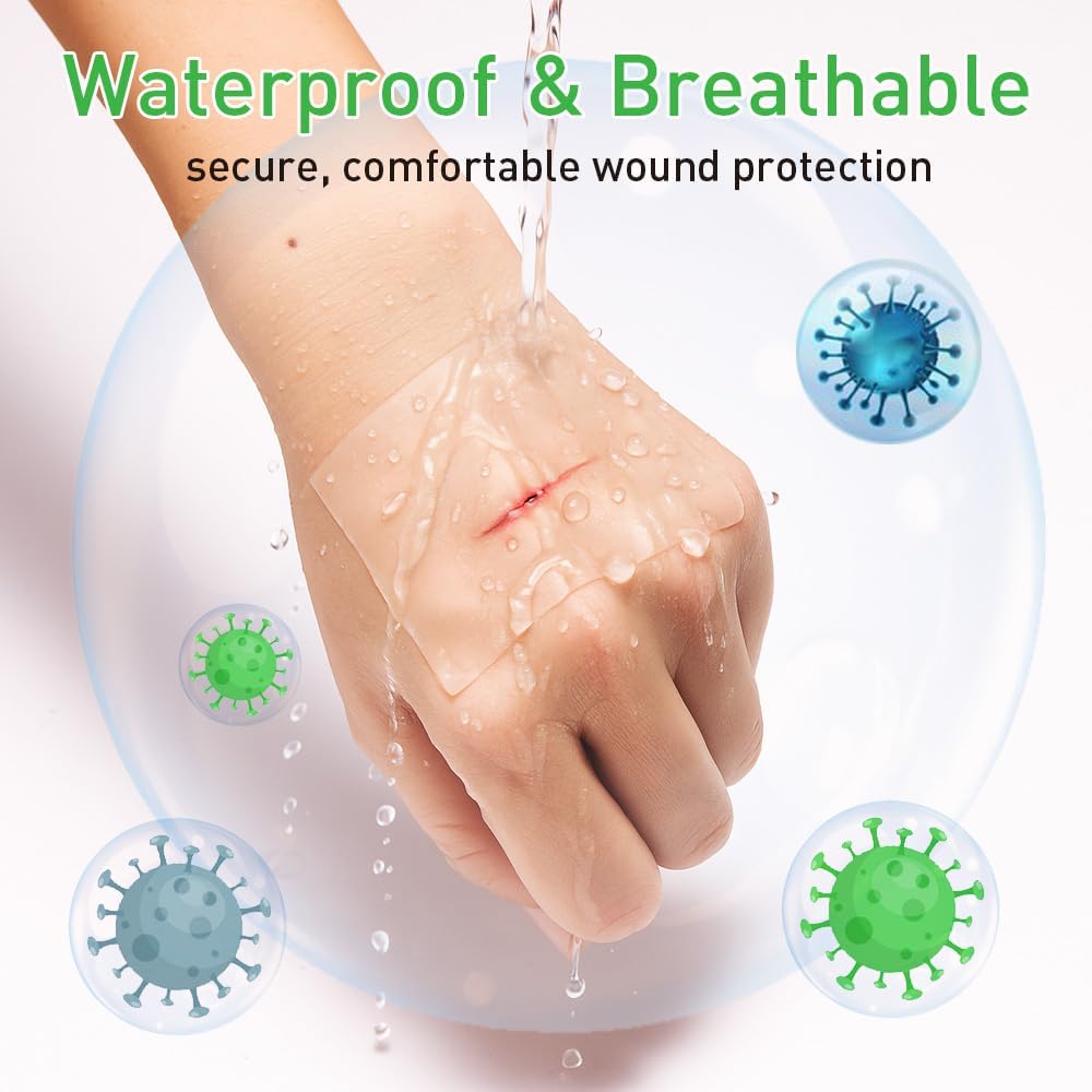 Hydrocolloid Roll for Wound Care 2in*12ft, Large Hydrocolloid Bandages Patch with Self-Adhesive Waterproof Ultra Absorbent Flexible DIY Size & Shape First Aid Kit Essential