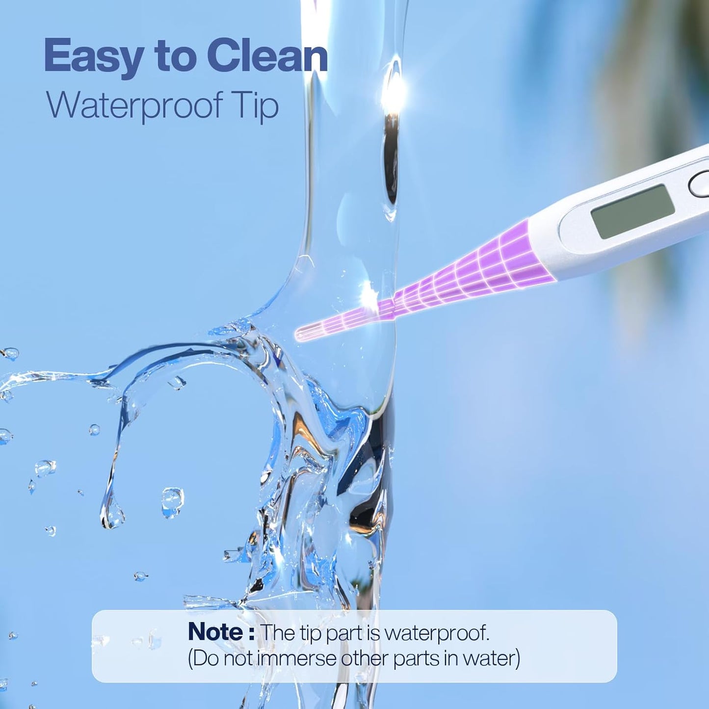 Boncare 10 Seconds Oral Thermometer for Adults and Kids - Accurate & Safe Rectal Thermometer for Baby with Fever Alarm, Digital Thermometer (Purple)