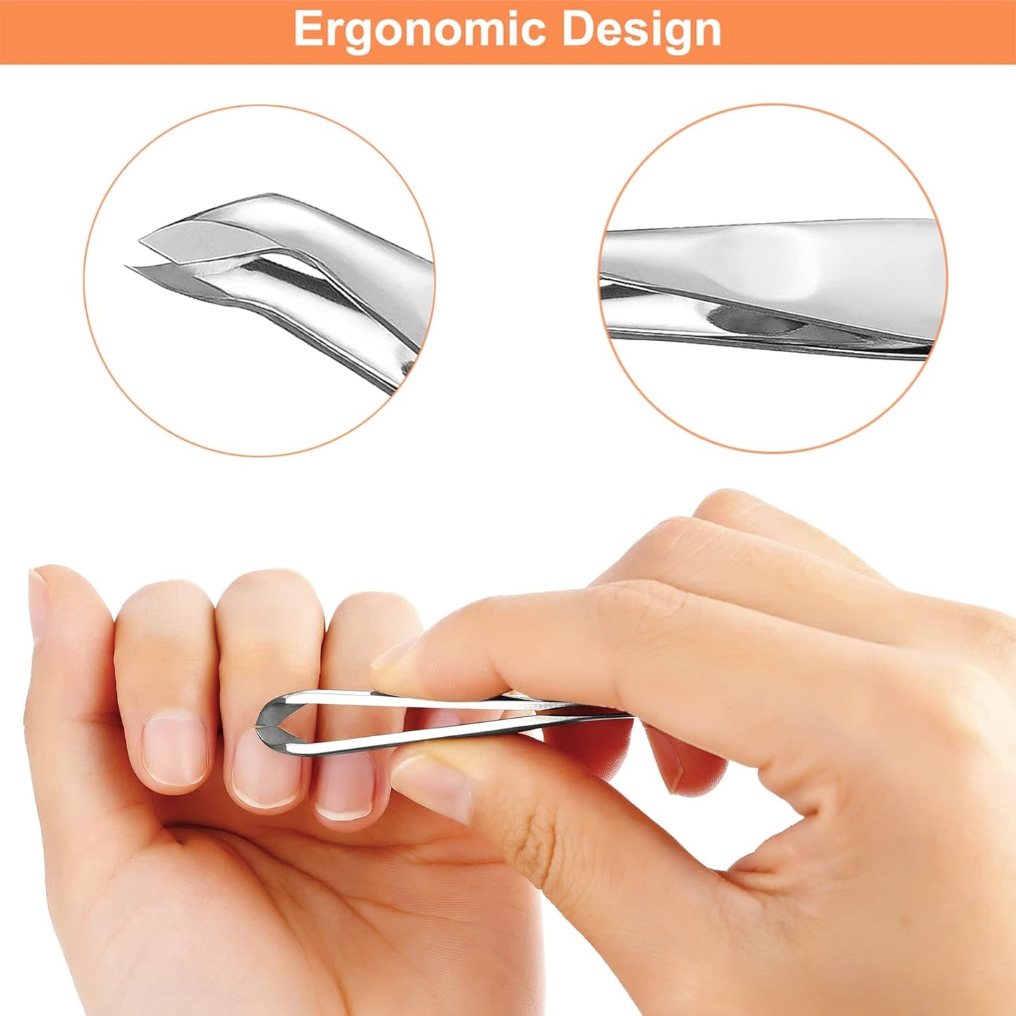 THRAU Mini Cuticle Trimmer for Manicure and Pedicure, Stainless Steel Cuticle Nipper, Precise Pointed Tip Cuticle Clipper for Trim Nail and Dry Skin