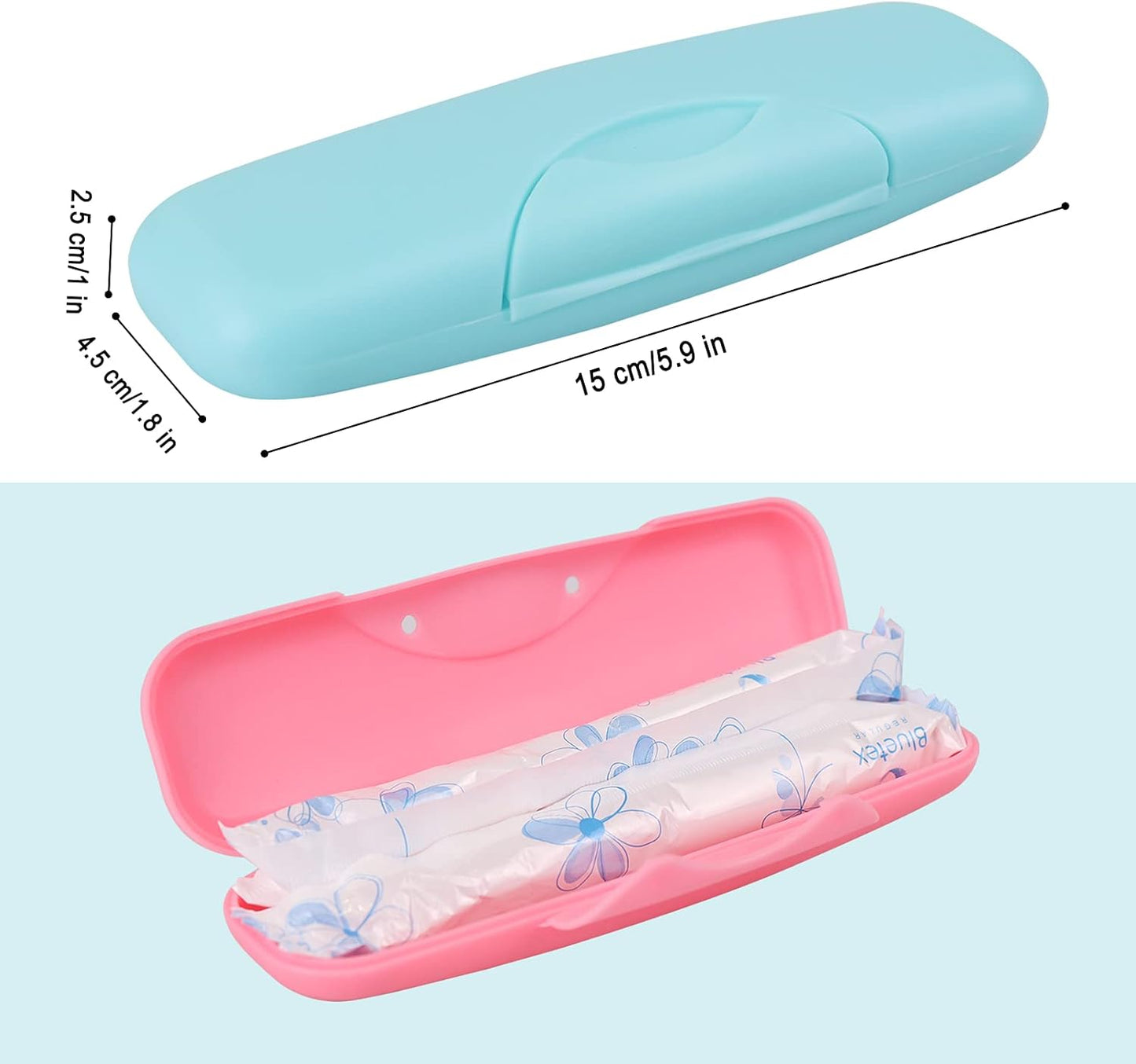 Tuciyke Tampon Storage Bag,Plastic Tampon Organizer Bag Pack of 3 Small Pouch for Feminine Products 6 * 2 * 1inches Portable Period Bags for Women,Ladies,Girls