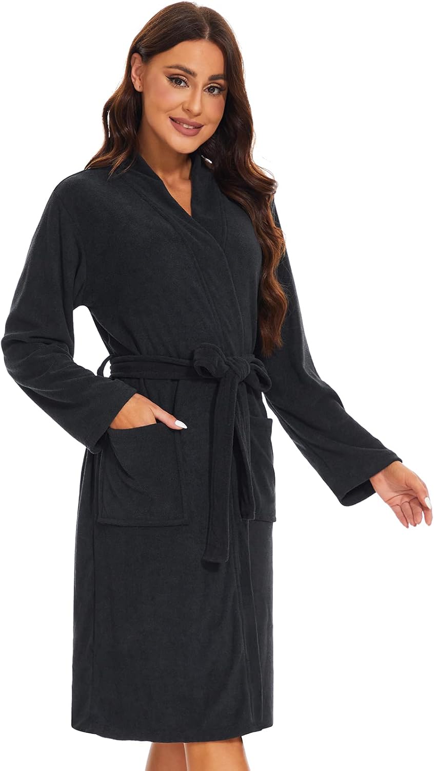 Orrpally Women Kimono Robes Lightweight Terry Cloth Bathrobe Knee Length Bath Robe
