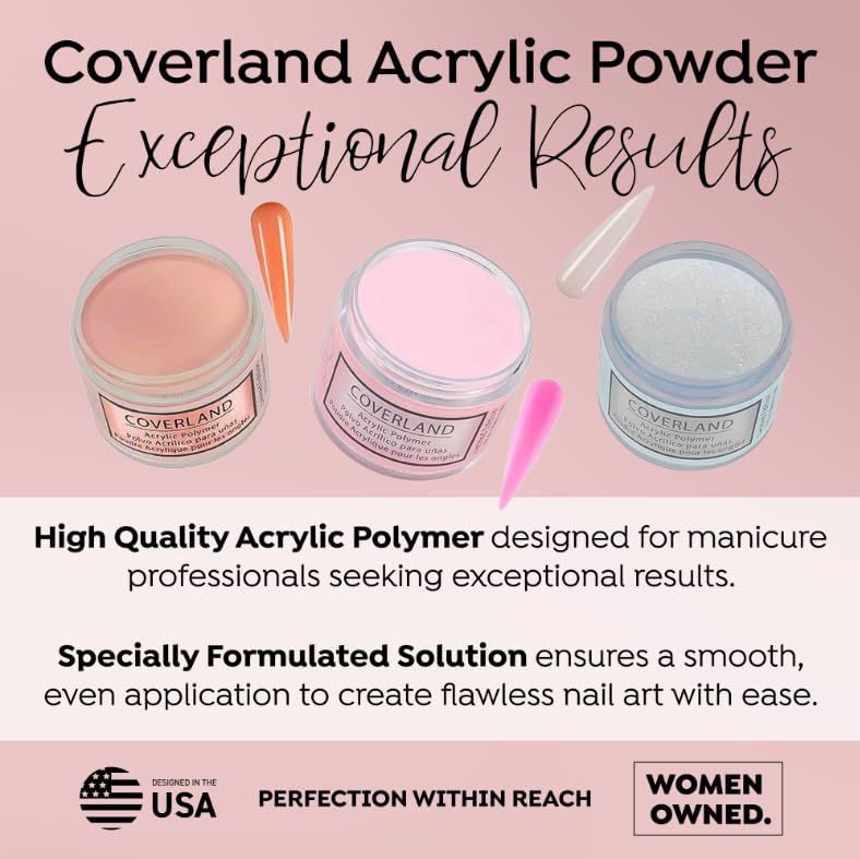 Tones Coverland Acrylic Nail Powder 'A Not So Silent Night' - Limited Edition for Nail Design, Sculpting, and Masking Imperfections - Professional Supplies - 1.5 Oz