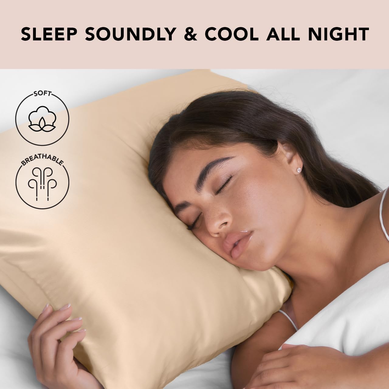 Kitsch Satin Pillowcase, Softer Than Silk Pillow Cases King, Cooling Pillow Covers, Satin Pillowcase with Zipper for Hair, Skin & Quality Sleep, Wrinkle-Free & Smooth, King Size 19"x36", Champagne