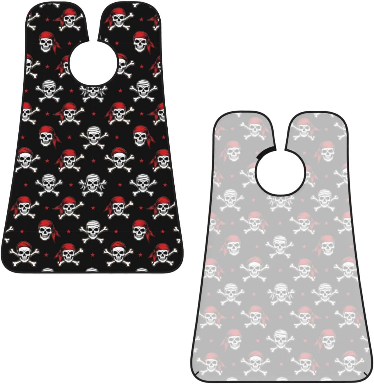 Beard Trimming Hair Catcher, Pirate Skulls Shave Bib, Non-Stick Bib Apron Waterproof, Shaving Tool for Men for Husband Father’s Day