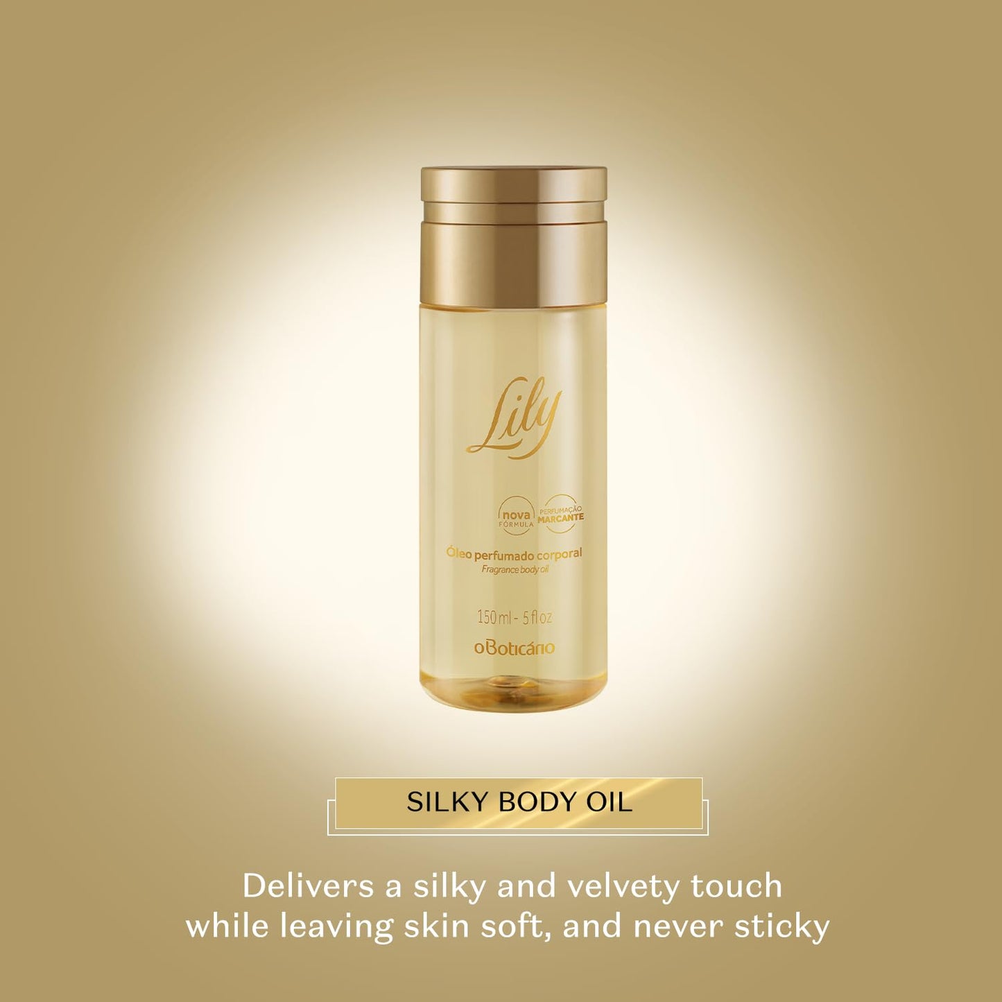 Lily Scented Body Oil, Lightweight and Fast Absorbing Moisturizing Body Oil, 5 Ounce