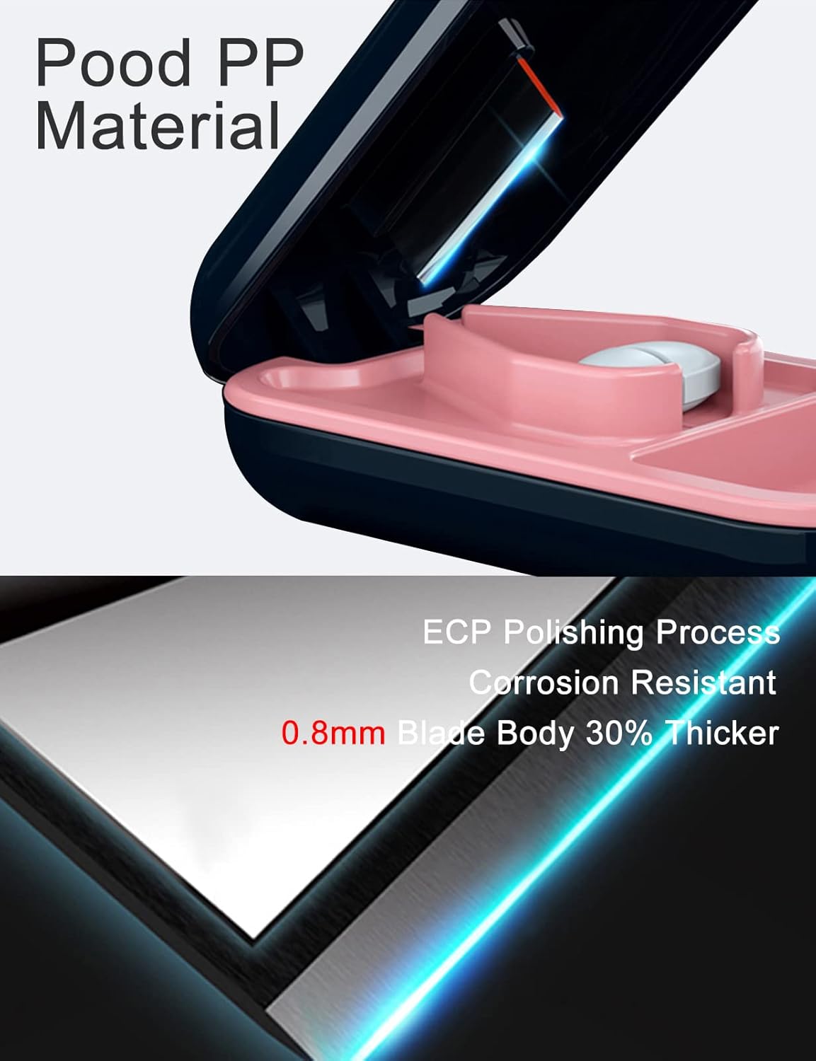 DUBSTAR Small Pill Cutter, Pill Cutter Splitter for Small and Tiny Pills, Portable Pretty Pill Cutters for Large Pills, Cuts Vitamins Tablets for Purse Pocket (2 PCS Pill Cutters, Pink+Pink)