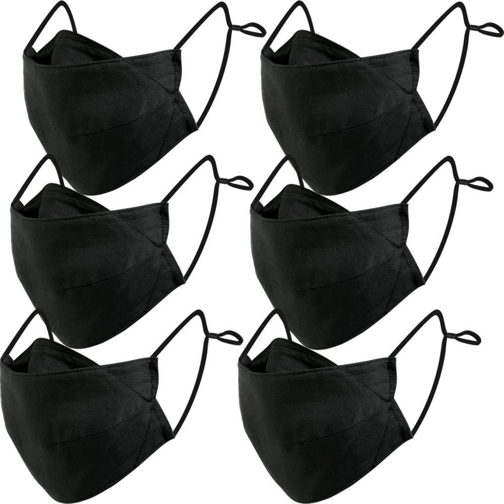 BASE CAMP Reusable Cloth Dust Face Masks 100% Cotton Washable Adjustable Breathable Fabric Mask with Filter Pocket