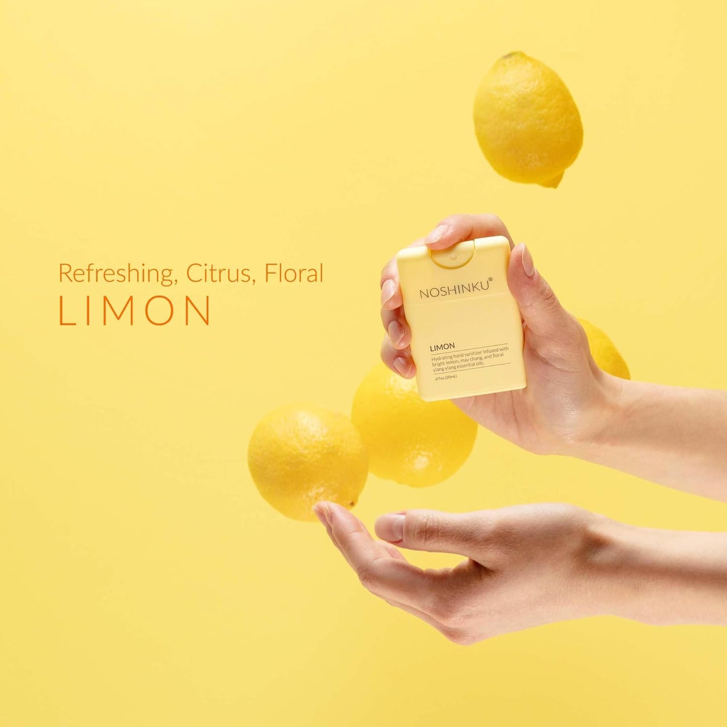 Noshinku - Refillable Hand Sanitizer Discovery Deux 3-Pack, Travel Size Spray, Hydrating Botanical Oils, Natural Ingredients, All Natural Fragrances, Sugarcane Derived Alcohol, No Parabens, No Dyes