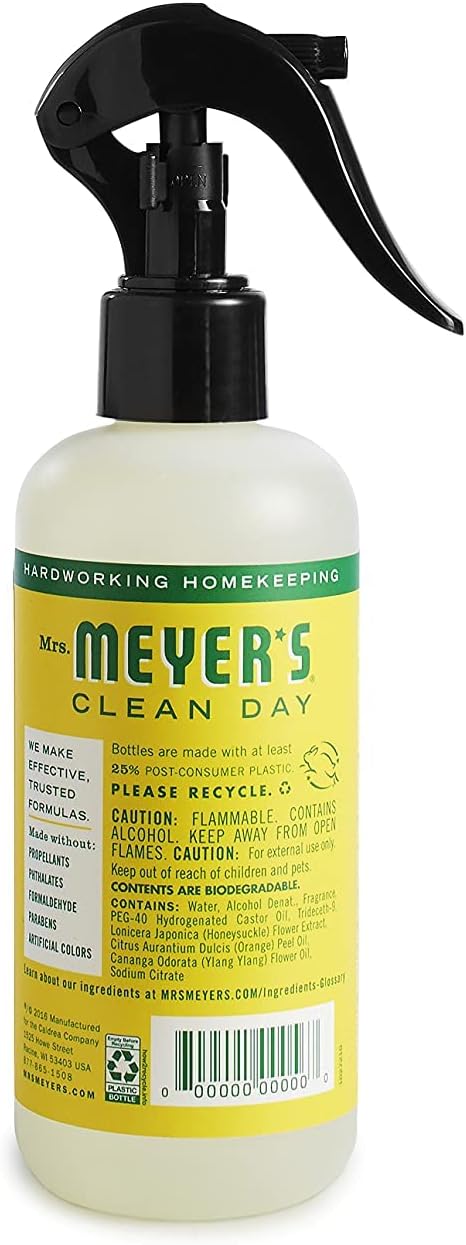 MRS. MEYER'S CLEAN DAY Room Freshener - Honeysuckle, 8 Fl Oz. (Pack of 12)