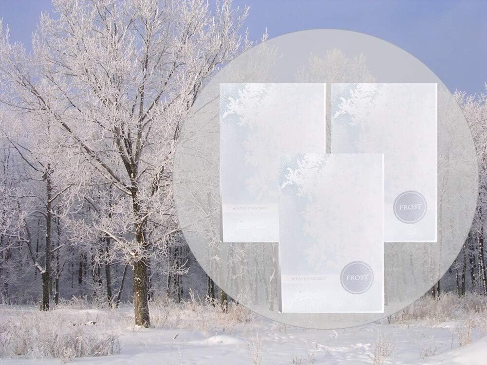 Floral Simplicity Frost Scented Sachets Pack of 6, Fall & Winter - Long-Lasting Scented Bags, Home Fragrance & Deodorizer, Air Freshener & Deodorizer for Closet, Room, or Cars, Made in USA