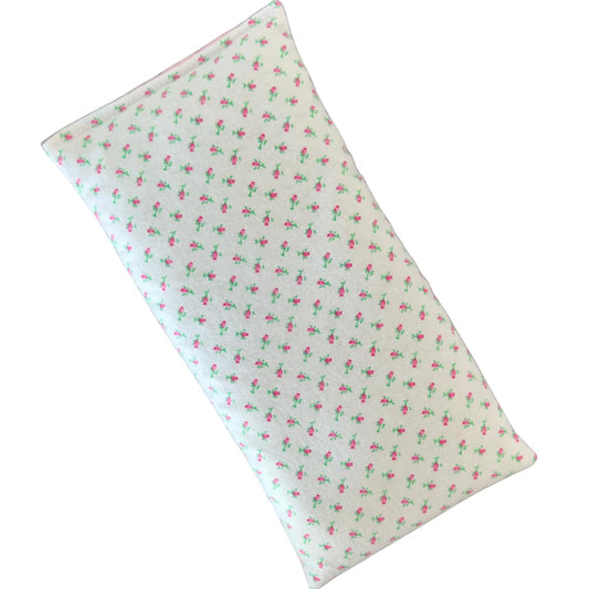 Large Microwave Heating Pad with Flax Seed, Scented or Unscented, Good For Back Pain or Cramps, Moist Heat Therapy or Ice Pack, Microwavable Bean Bag, 6" x 12" (Flannel Floral, Lavender)