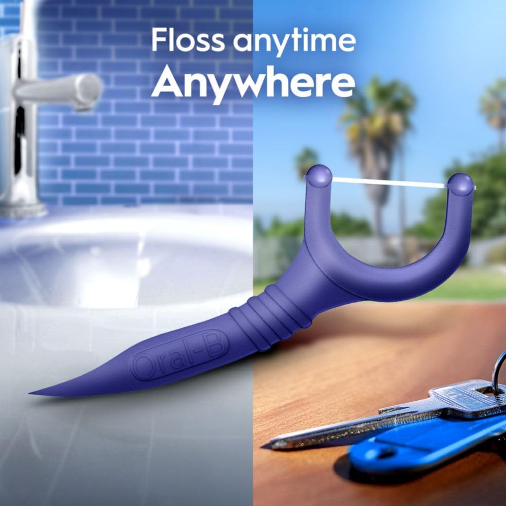 Oral-B Glide Peppermint Dental Floss Picks with Arctic Peppermint Oil Flavor, 75 Count, Pack of 3