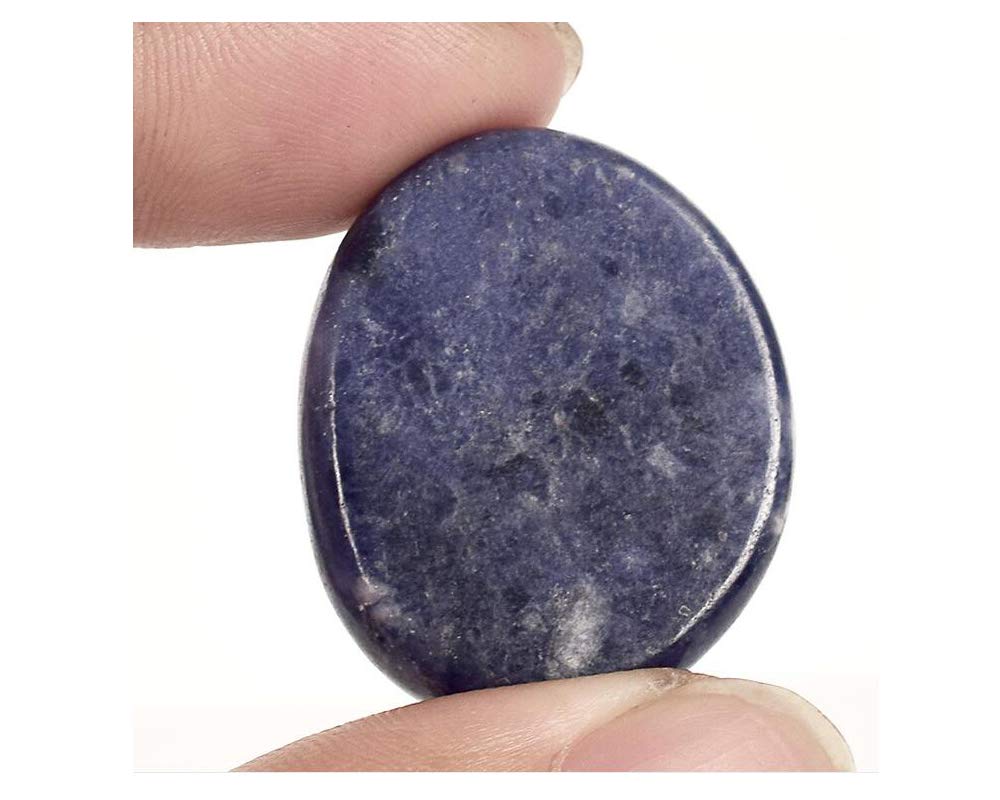 7 Pieces Natural Massage Stones Set for professional or home spa (Blue-Vein Stone)