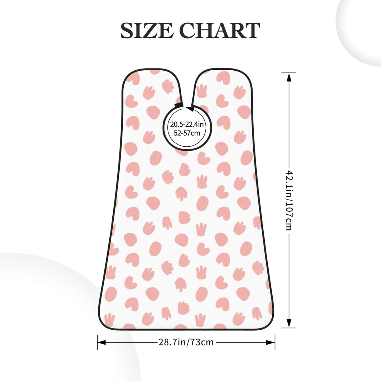 Beard Hair Catcher Bib, Waterproof Non-Stick Grooming Apron for Shaving Trimming, Perfect for Men Dad, Cute Strawberry Pink Cow Print Shave Bib