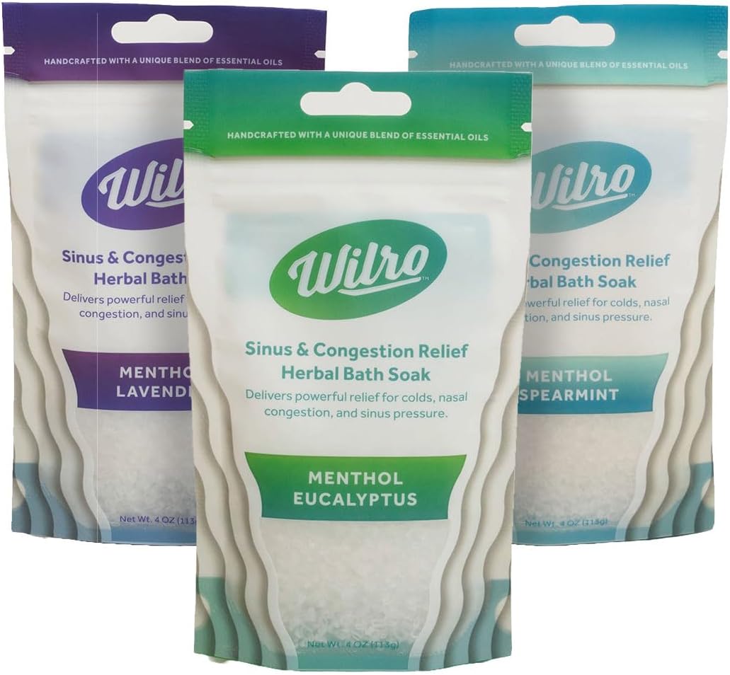Wilro Soothing, Aromatic Shower Steamers Plus Wilro Bath Salts, 6 Pack