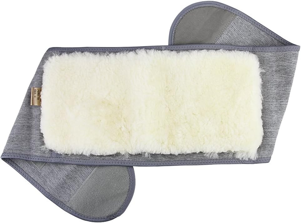 Men Women Winter Thicken Thermal Cashmere Waist Warmer Lumbar Support Belt Cozy Warm Abdominal Protector Stomach Body Wrap Band Back Brace Kidney Binder Grey