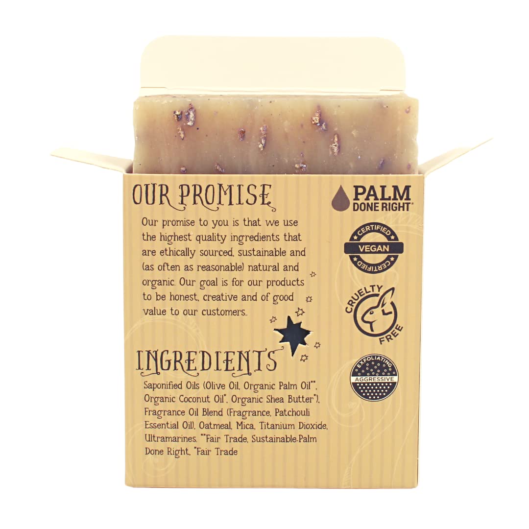 Varina Patchouli Sandalwood Soap - Gentle Cleansing for Sensitive Skin, Earthy Scents - 3 Pack Handmade Soap