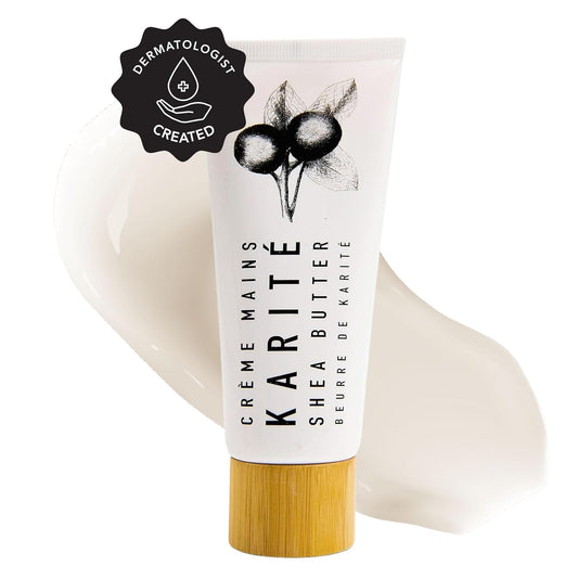 Karité Crème Mains Nourishing Hand Cream for Dry Hands | Shea Butter, Organic Jojoba & Rosehip Oil Blend | Dermatologist-Formulated and Approved | Cruelty-Free, Hypoallergenic Vegan Hand Cream