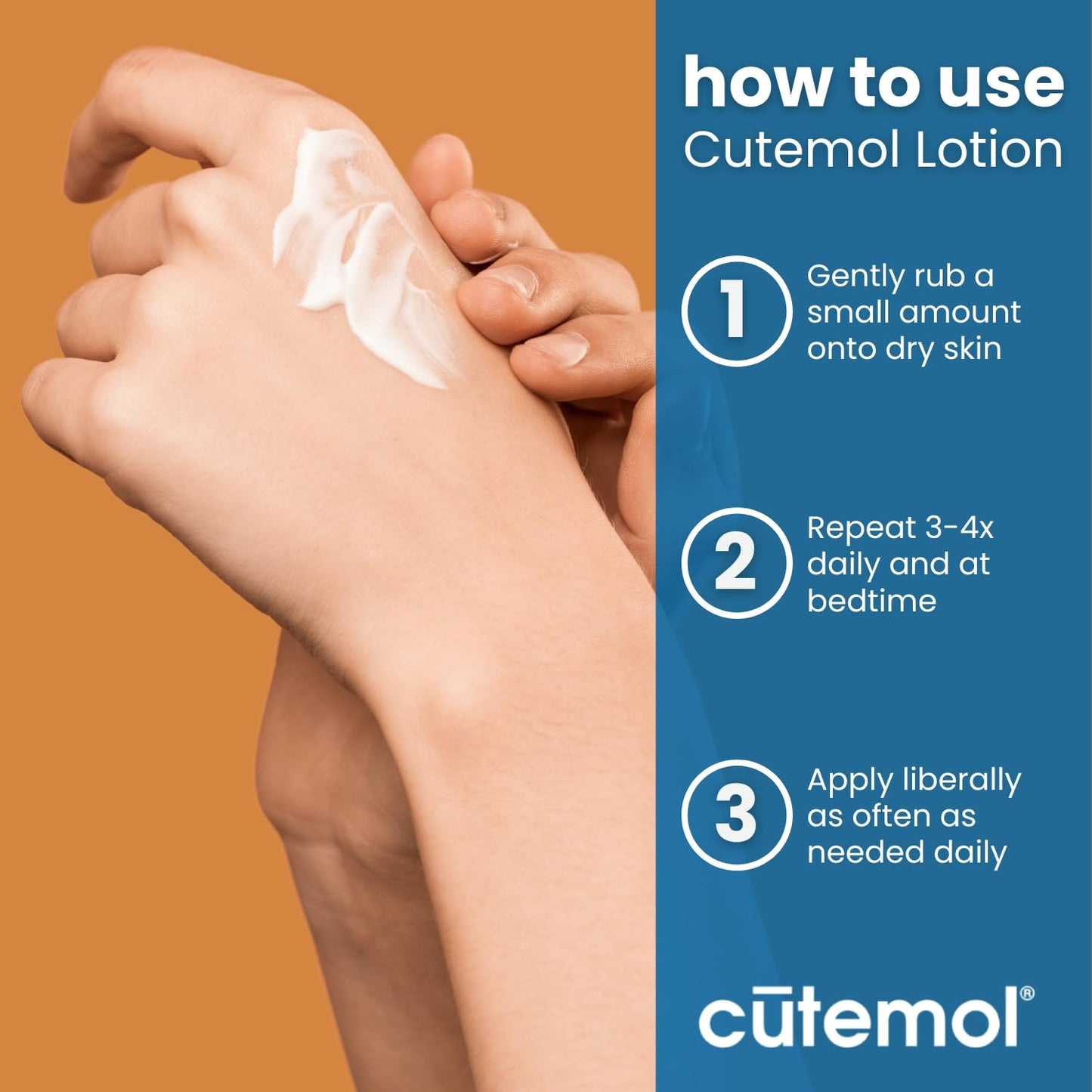 Cutemol Moisturizing Lotion - Daily Moisturizing Lotion - Fragrance-Free & Non-Greasy - Moisturize, Hydrate, Protect, & Relieve Dry Skin - 13.5oz