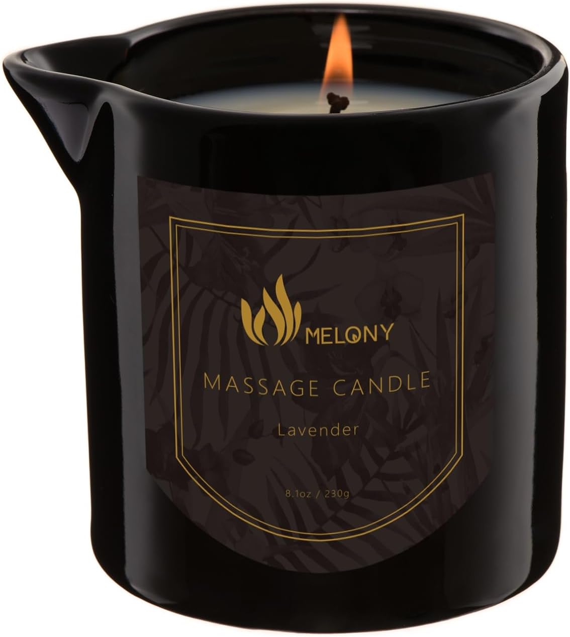 MELONY Massage Oil Candle for Pure Relaxation- 8.1 oz- Moisturizing Essential Oil Body Massage Candle for Home Spa- Amazing Gift for Women & Men (Lavender)