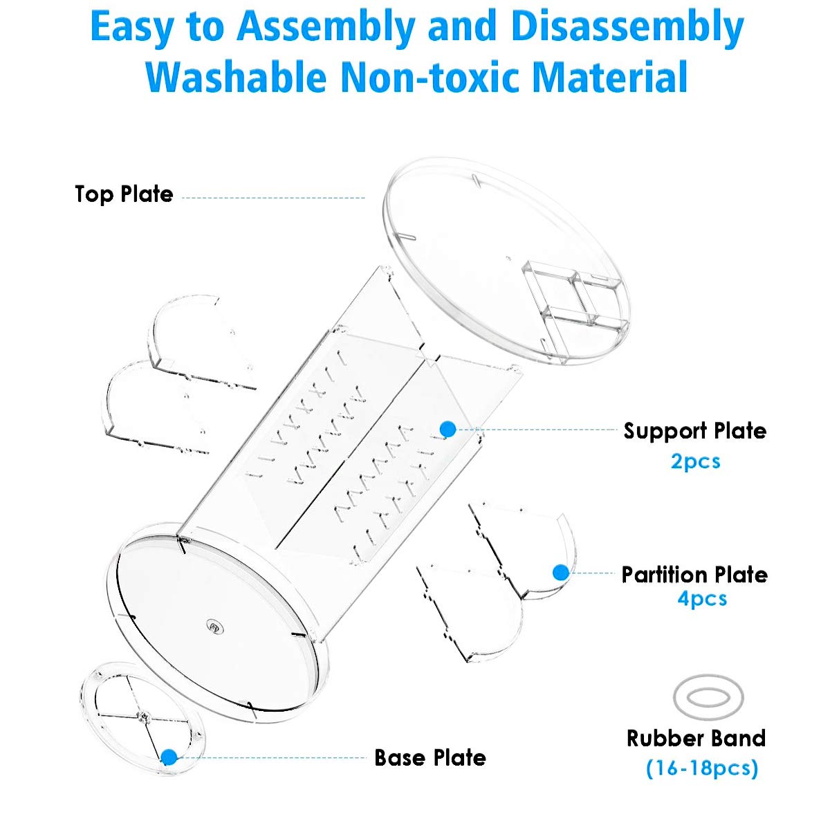 360 Rotating Makeup Organizer,Skincare Perfume Organizer,With Brush Holder Cosmetic Display Case Adjustable Detachable Shelves,Fits Bedroom Dresser or Countertop Multifunctional Cosmetic Holder