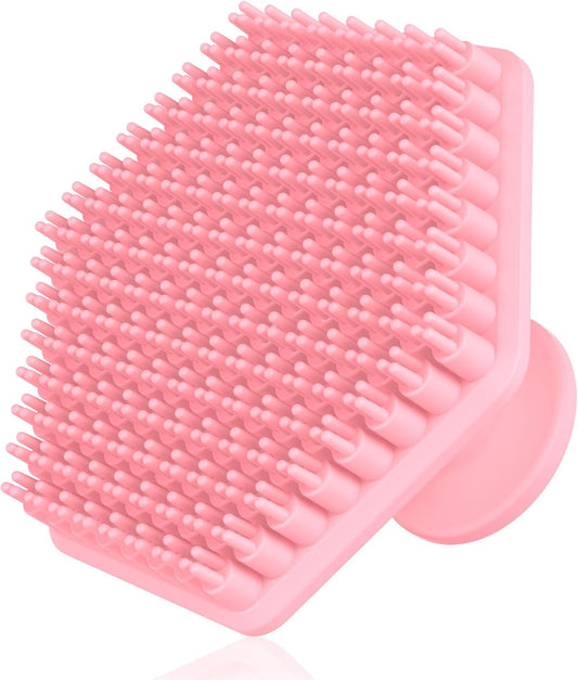 VWMYQ Silicone Face Scrubber for Men, Gentle Exfoliator Pad & Massager, Facial Cleansing Brush Silicone Face Wash Brush Removes Dead & Dry Skin（Pink）