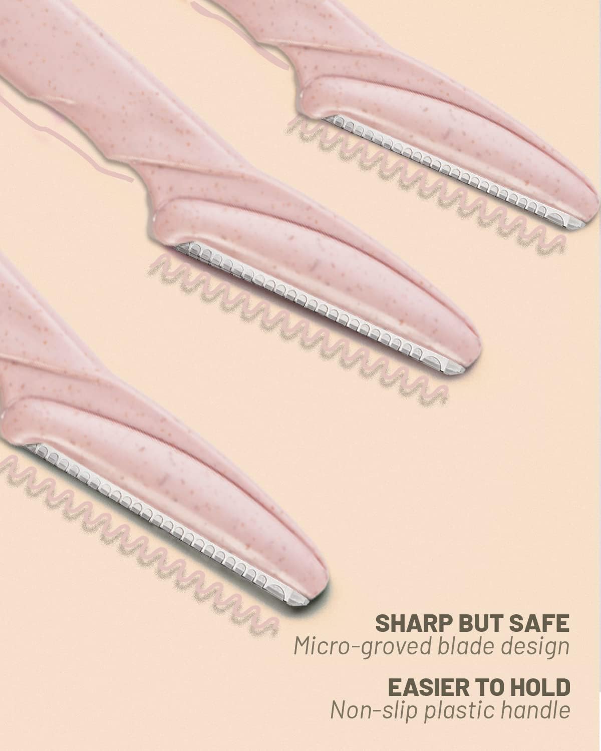 MoHern Dermaplaning Tool for Face, 30 Pcs Dermaplane Razor for Face, Multipurpose Face Razors for Women and Men, Pink