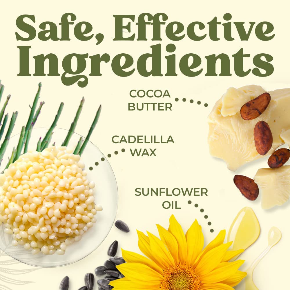 Earth's Daughter Vegan Lip Balm 4-pack, Beeswax Free Lip Balm, Natural, Organic Flavors - Assorted Flavors, Plant Based Vegan Chapstick, Moisturizer