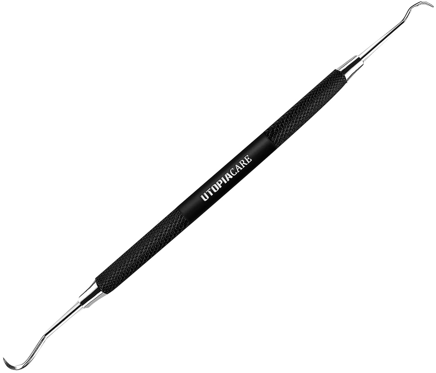 Utopia Care Professional Dental Tartar Scraper Tool, Dental Pick, 6.5 Inch Double Ended Tartar Remover for Teeth, Plaque Remover, Tooth Scraper, Black, 1 Piece
