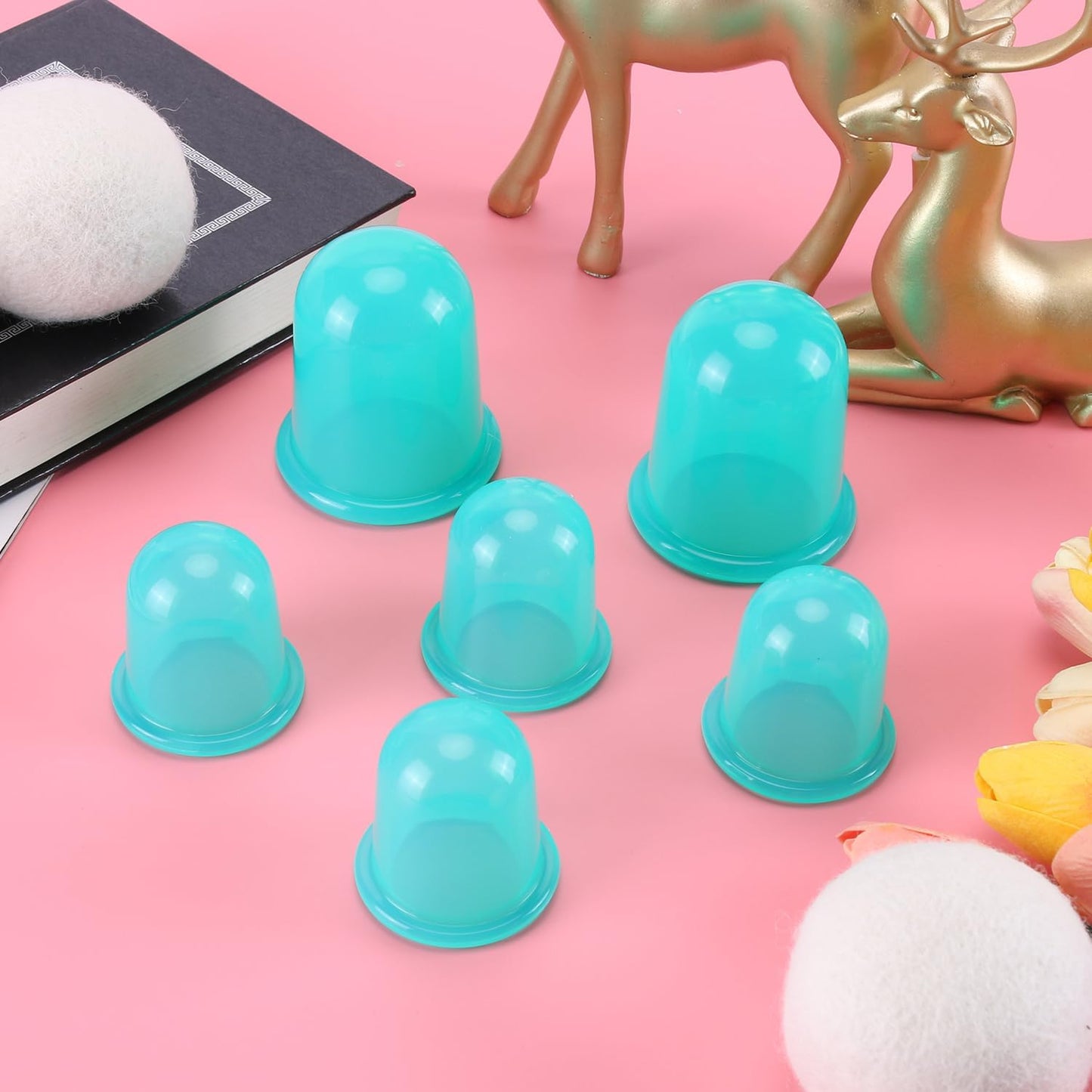 Silicone Cupping Therapy Set - Cupping Kit for Massage Therapy - Cellulite Remover Cupping Set - Anti Cellulite Cup Massager, Vacuum Suction Massage Cups for Cellulite Reduction