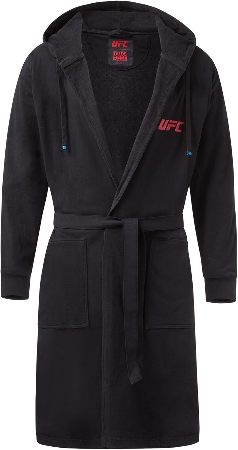 DudeRobe Men’s Hooded Bathrobe with Pockets, From Shark Tank, Soft, Comfy & Absorbent Cotton Robe for After Shower & Lounging