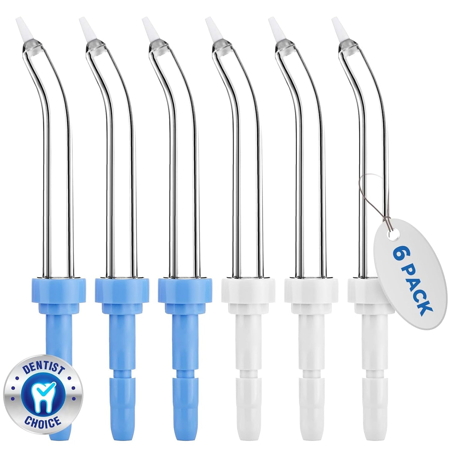 for Waterpik Replacement Heads, Replacement Tips for Waterpik Water Flosser, Suitable for Waterpik Accessories Replacement Tips, for PP-100E(6 Periodontal Tips)