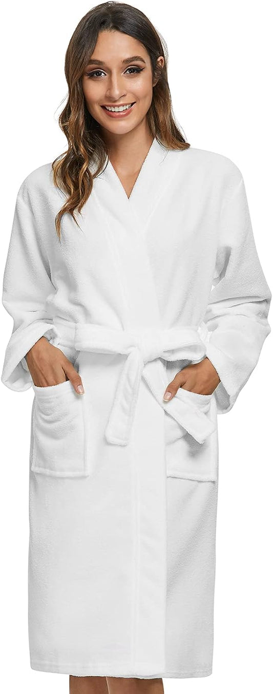 Orrpally Women Kimono Robes Lightweight Terry Cloth Bathrobe Knee Length Bath Robe