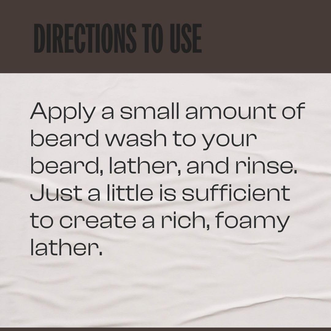 Men Rock Soothing Beard Wash - Oak Moss - Moisturizing Beard Wash for Men - Mens Skincare Products - Facial Hair Shampoo and Cleanser - 3.4 oz