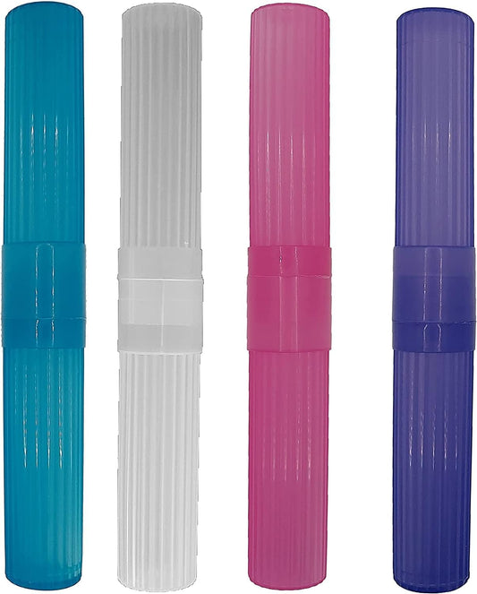 Toothbrush Holder (Blue,Pink,White,Purple) - Made in The USA. W/Ventilation Holes.