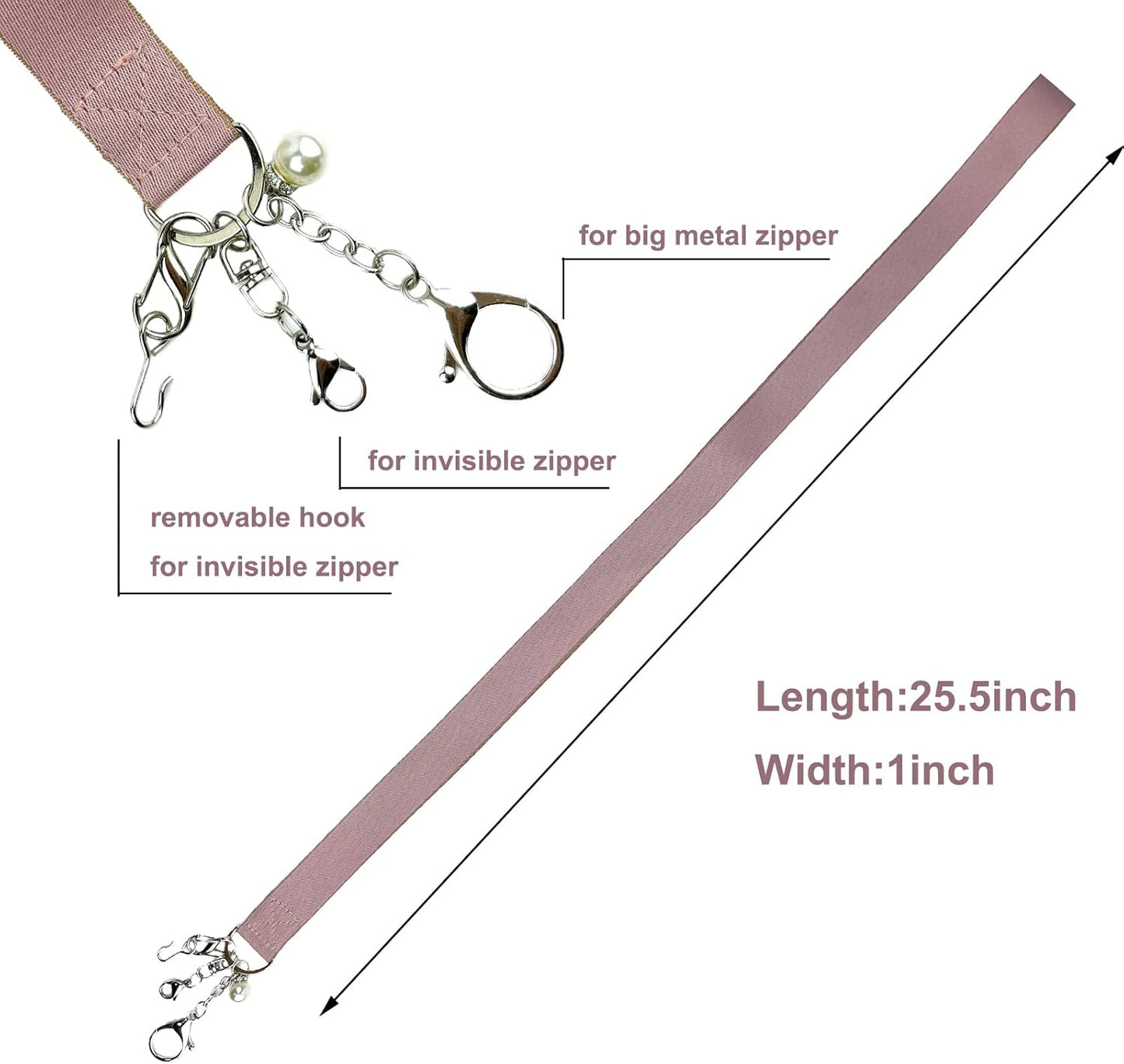 FYOURH Zipper Puller Helper for Dresses and Boots - Back Zipper Helper Pull for Dresses - Help Zip up Dress - Pink