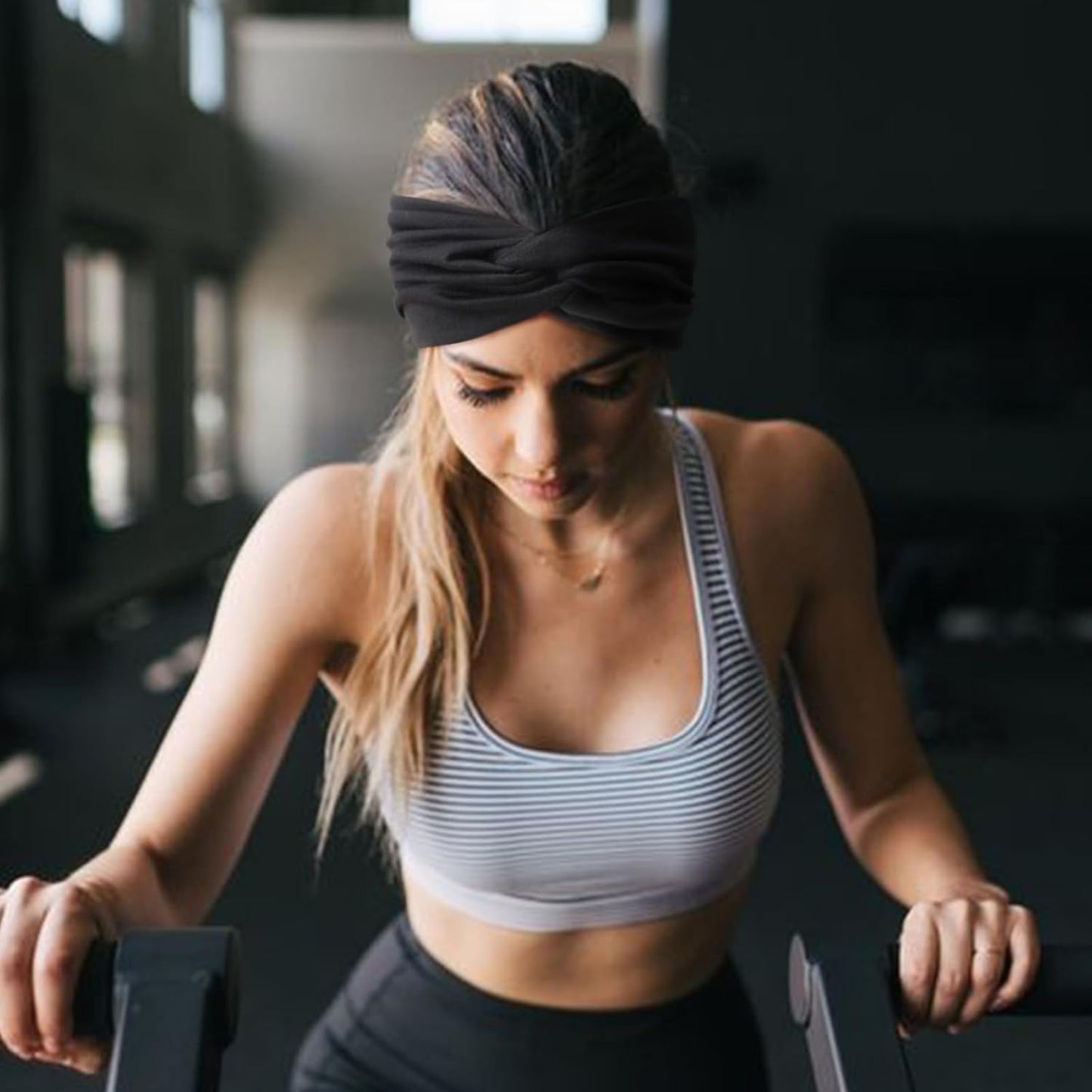 Extra Wide Headbands for Women Large Turban Headband Non Slip Boho Elastic Hairband Hair Twisted Knot Head Bands Accessories